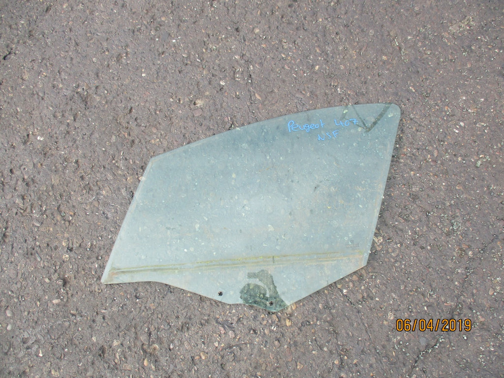 PEUGEOT 407 NSF PASSENGER SIDE FRONT DOOR WINDOW GLASS