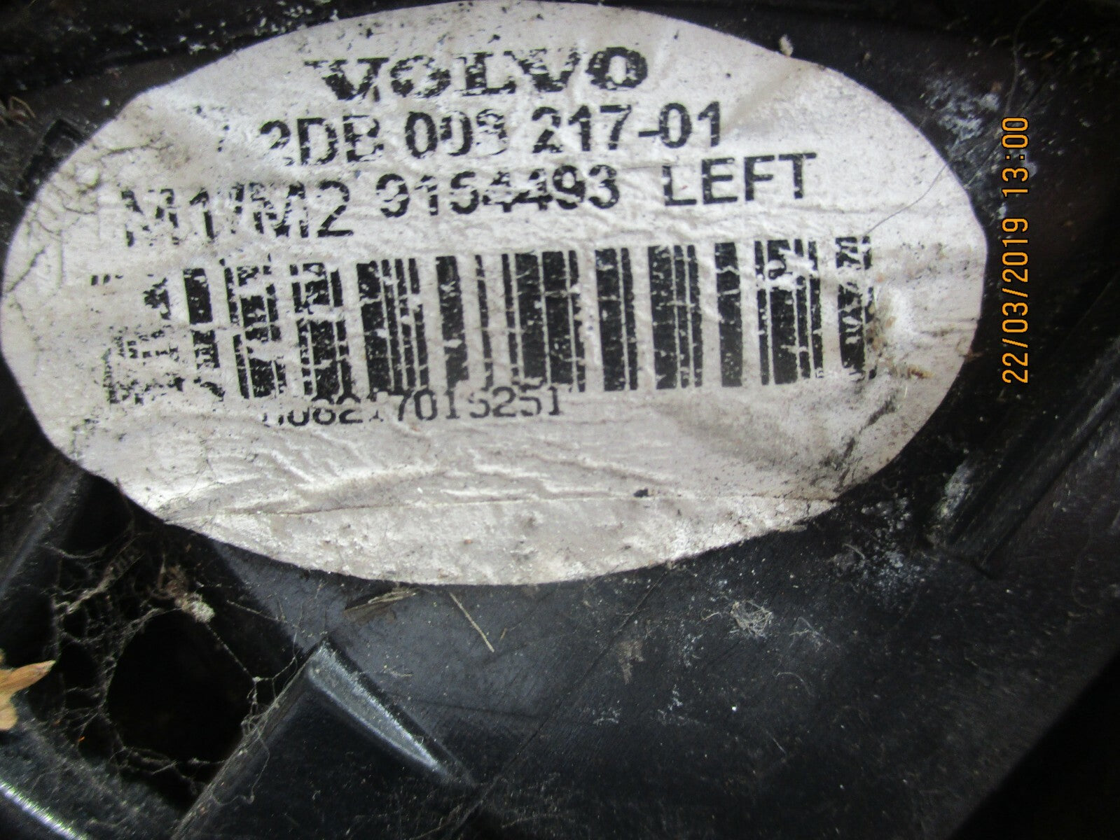VOLVO V70 2001 NSR PASSENGER SIDE REAR UPPER LIGHT TAIL LIGH T2DB008217-01
