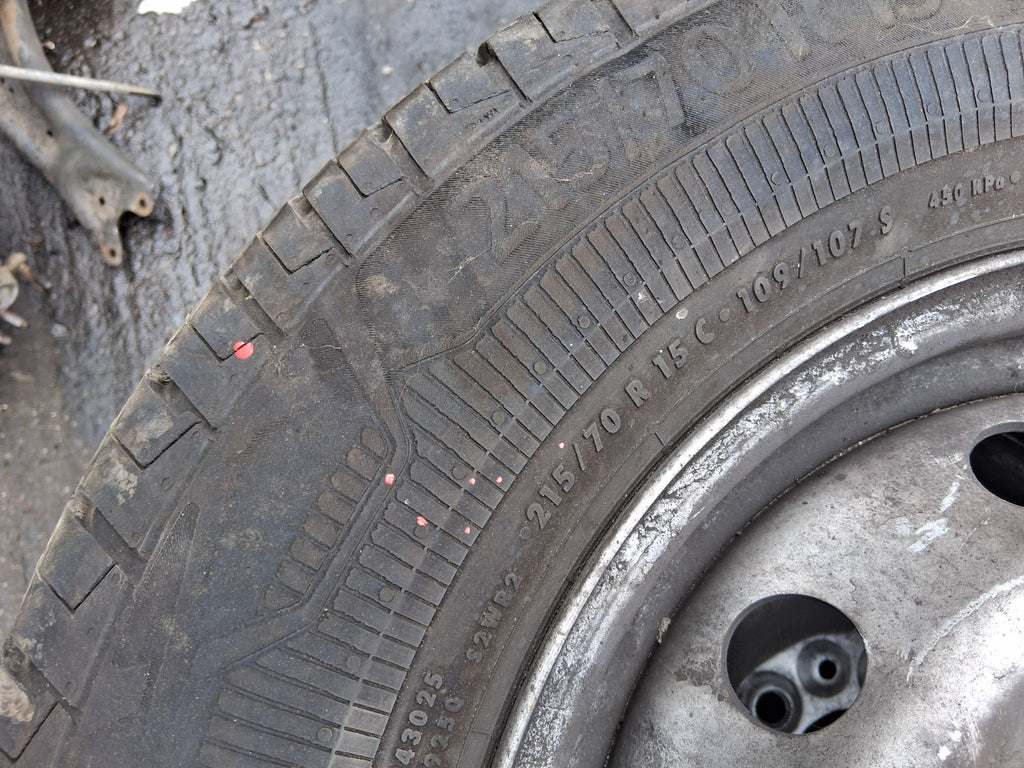 2024 FIAT DUCATO MK3 15 INCH STEEL WHEEL WITH TYRE 215/70R15