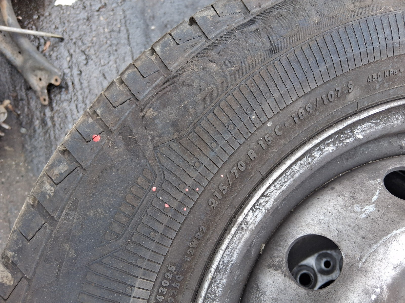 2024 FIAT DUCATO MK3 15 INCH STEEL WHEEL WITH TYRE 215/70R15
