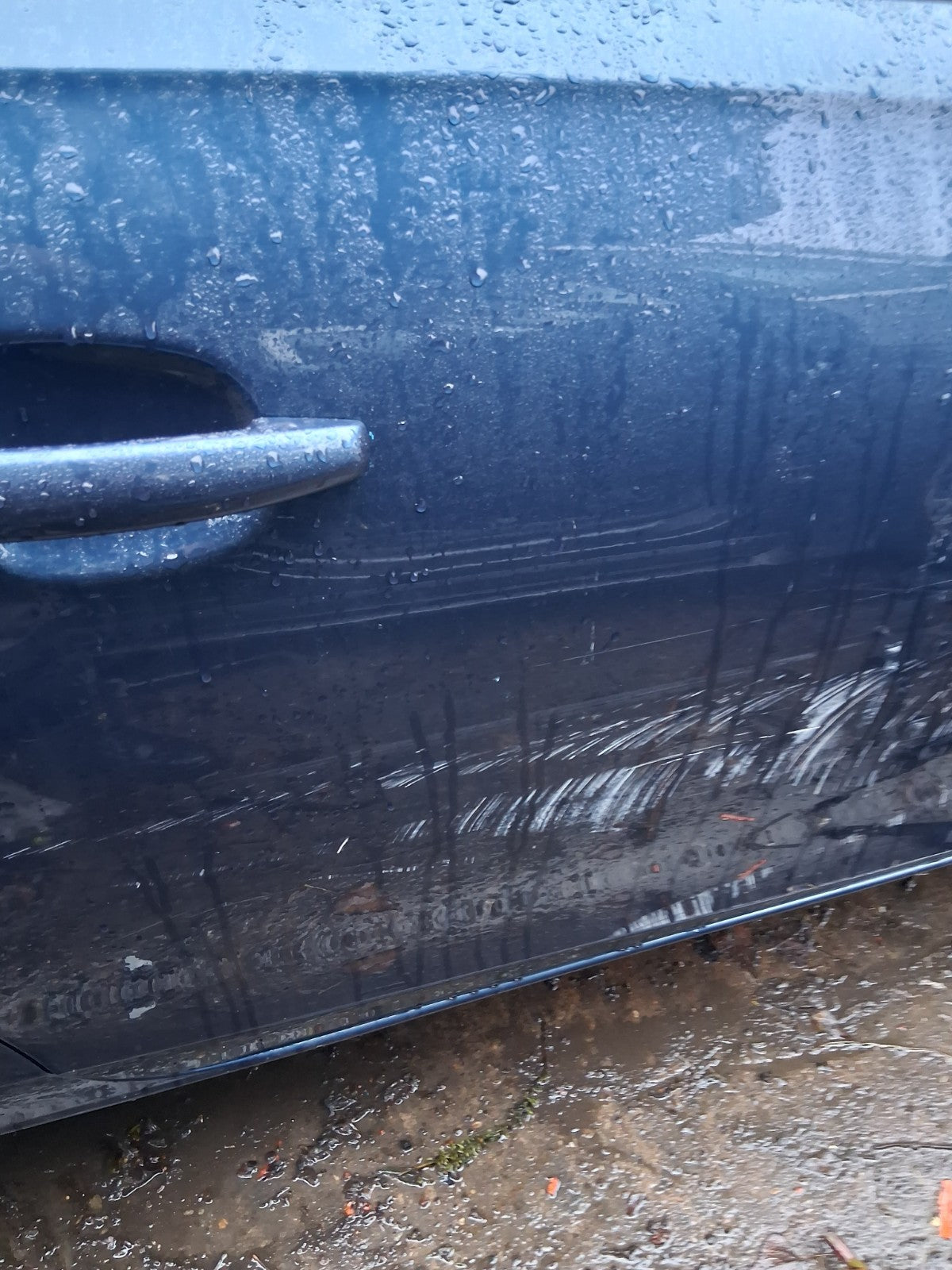 2017 VAUXHALL CORSA E OSF DRIVER SIDE FRONT RIGHT BARE DOOR DARK SEA BLUE Z22W
