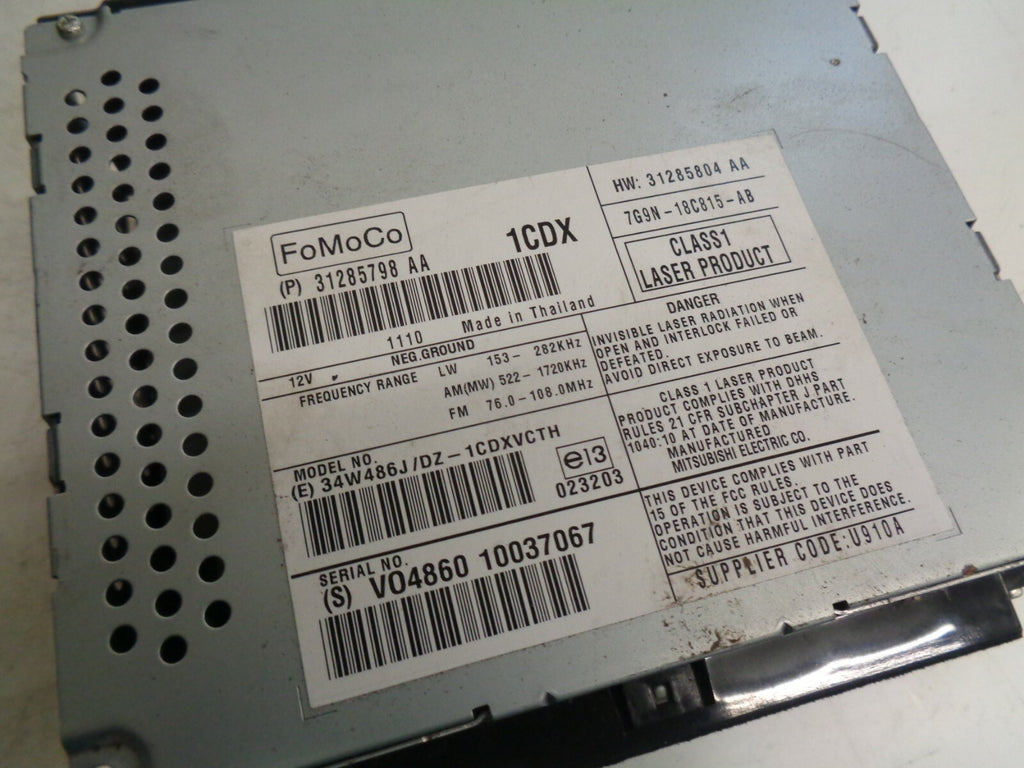 VOLVO V70 2008 RADIO GPS CD DVD PLAYER HEAD UNIT 7G9N18C815AB