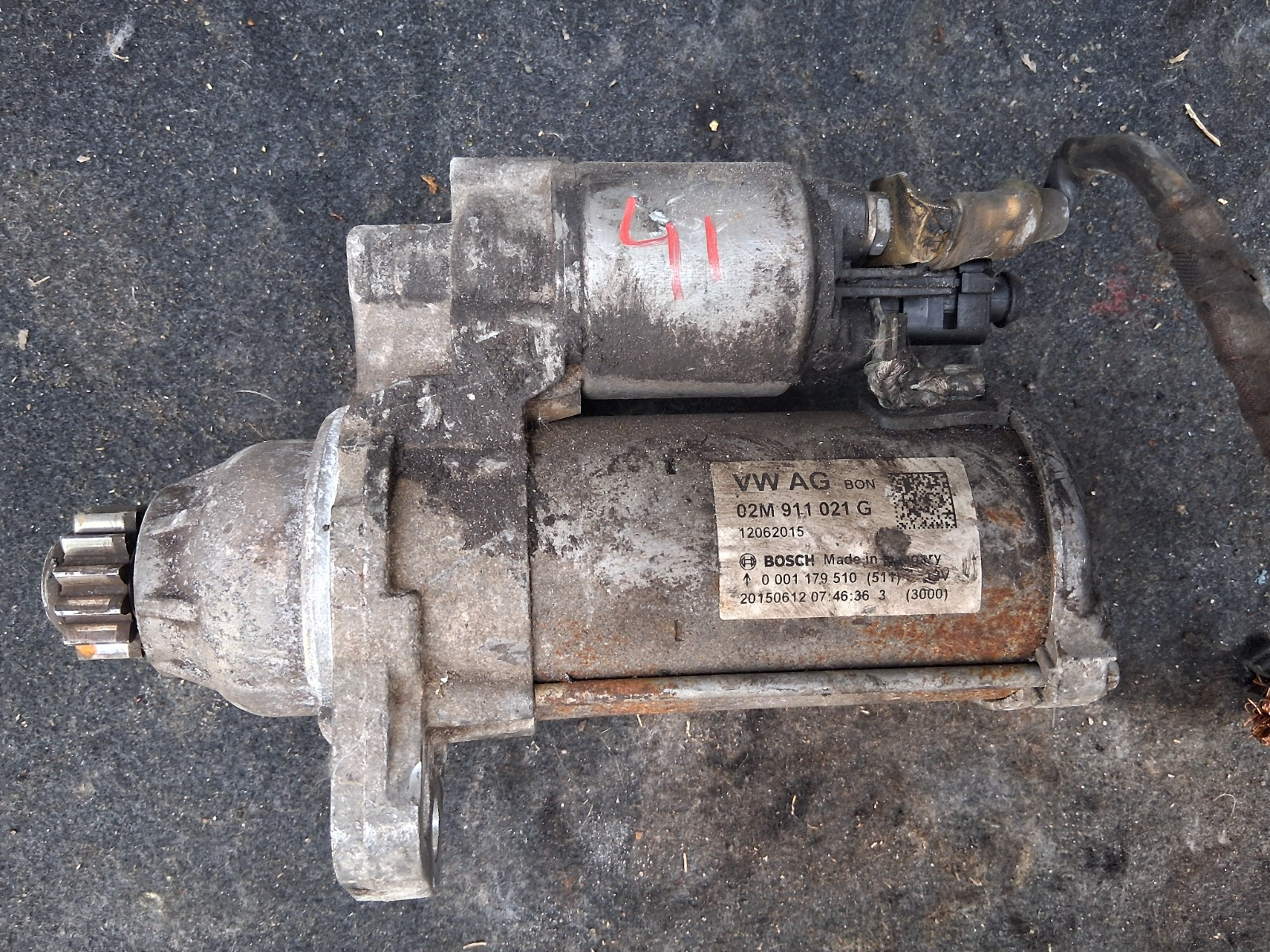 2014 VOLKSWAGEN POLO MK5 1.0 PETROL STARTER MOTOR 02M911021G