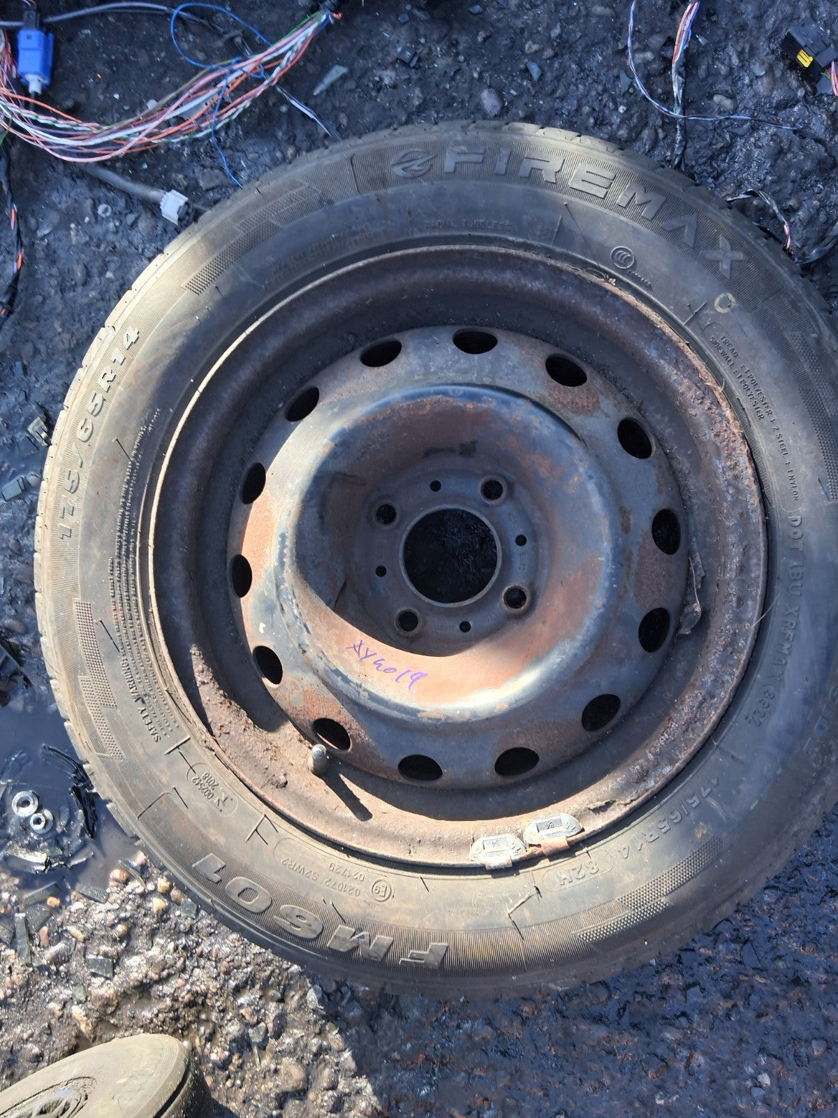 2019 TOYOTA AYGO MK2 15 INCH STEEL WHEEL WITH TYRE 165/60R15