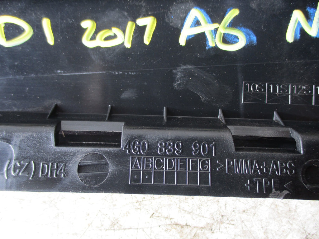 AUDI A6 C7 2017 NSR PASSENGER SIDE REAR DOOR EXTERIOR DOOR PILLAR TRIM 4G0839901