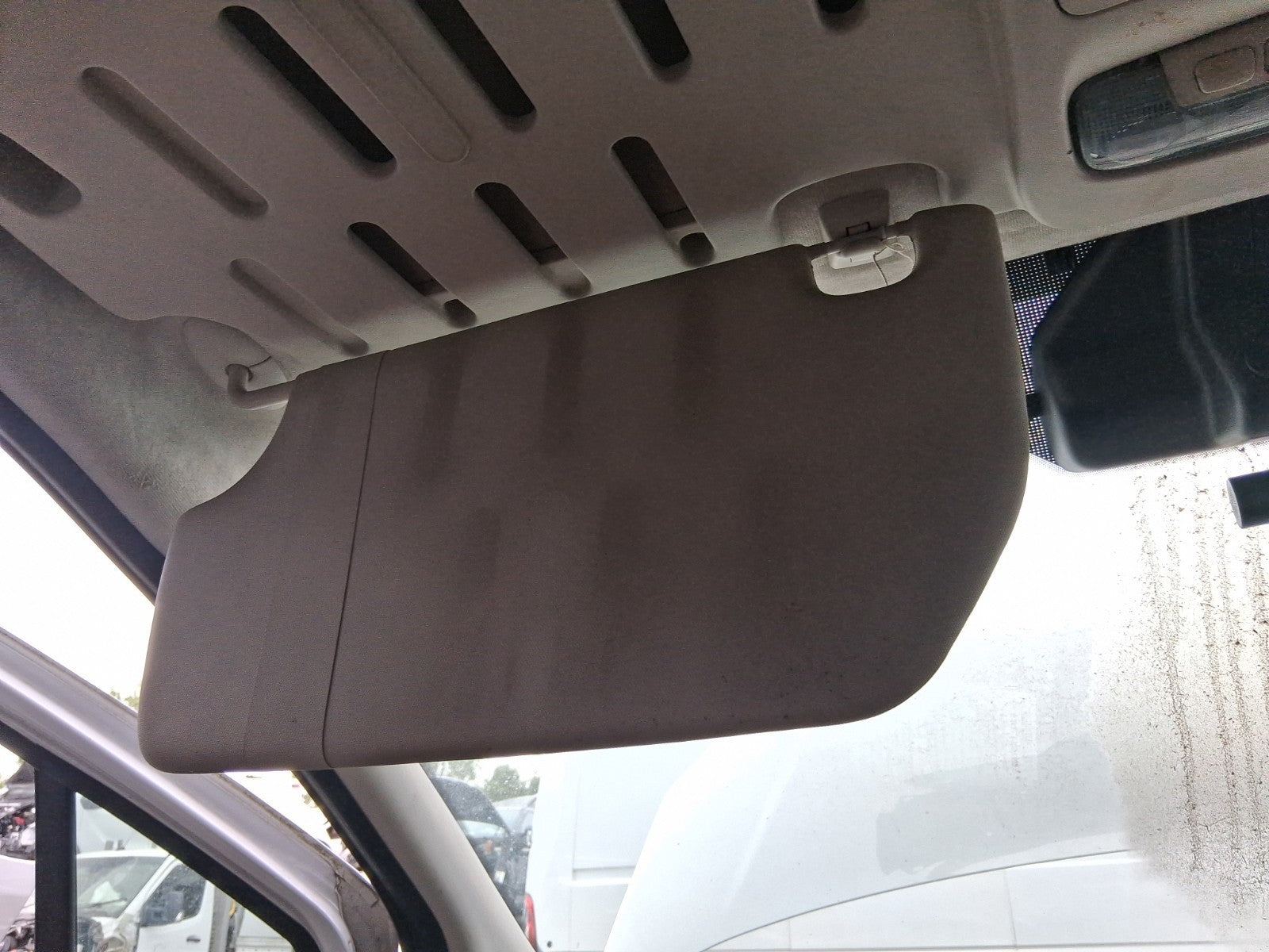FORD TRANSIT COURIER 2015 NSF PASSENGER SIDE FRONT SUN VISOR CREAM