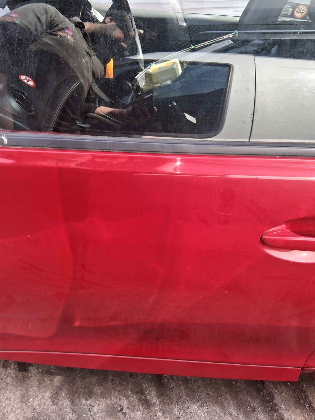 2016 HONDA CIVIC MK9 HATCHBACK NSF PASSENGER SIDE FRONT LEFT BARE DOOR RED R81