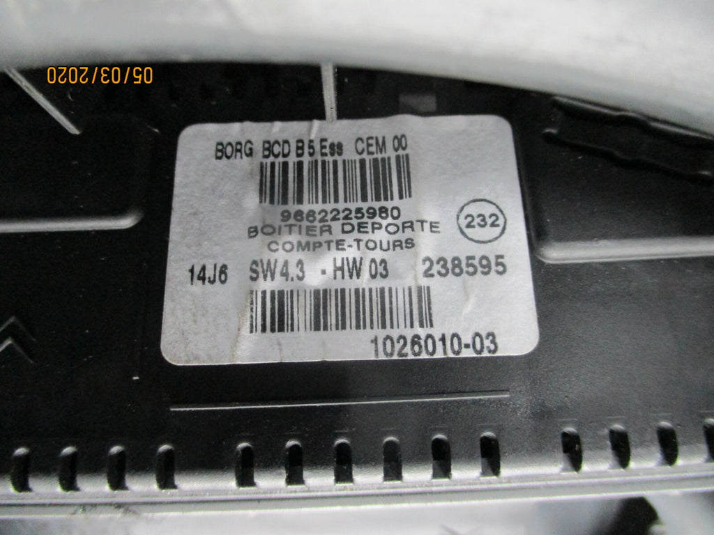 CITROEN C4 COUPE 2007 DIGITAL DASHBOARD DISPLAY SCREEN TRIM SURROUND 9662225980