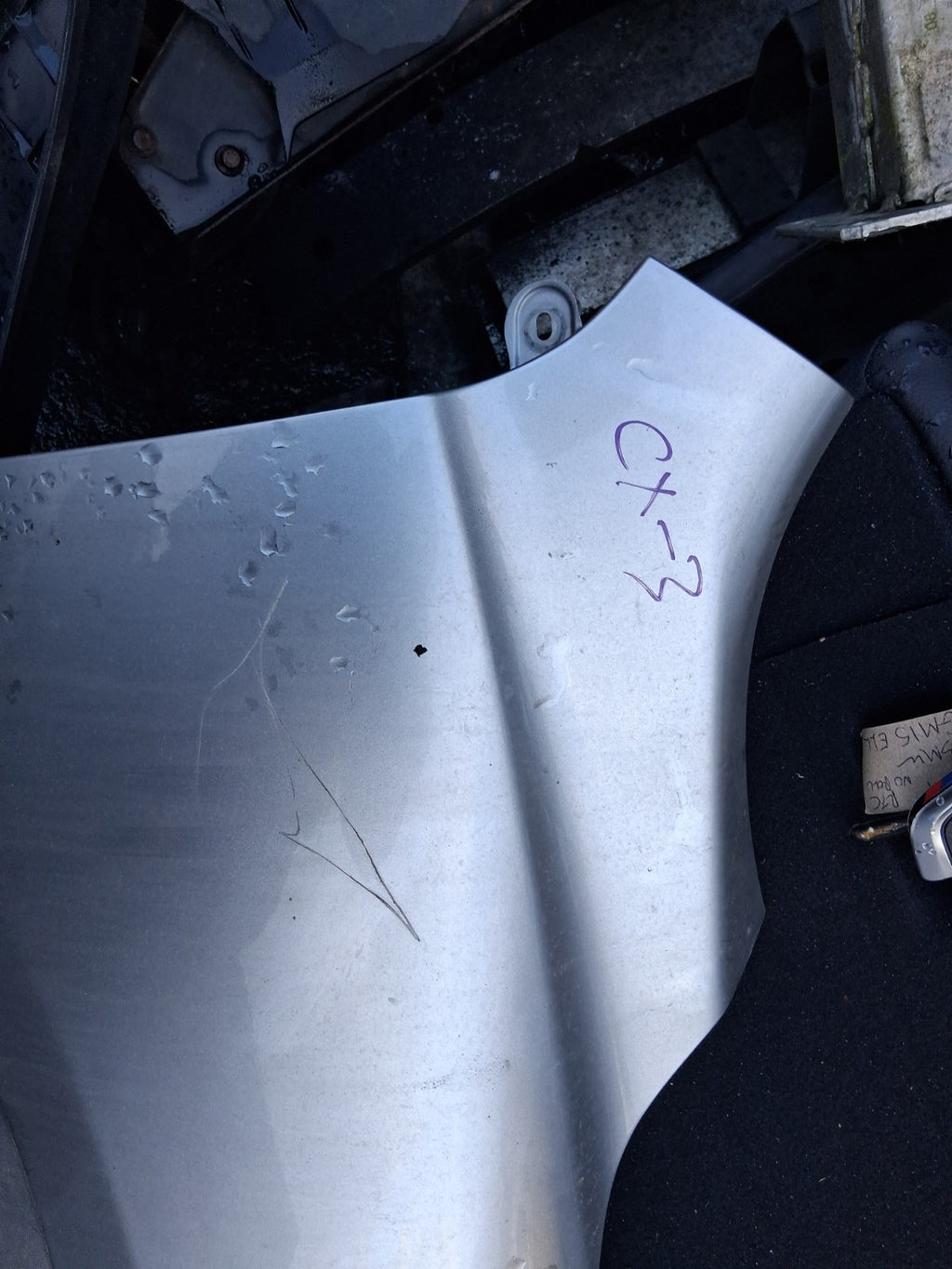 2013 MAZDA CX 5 MK1 OSF DRIVER SIDE FRONT RIGHT WING PANEL LIQUID SILVER P38