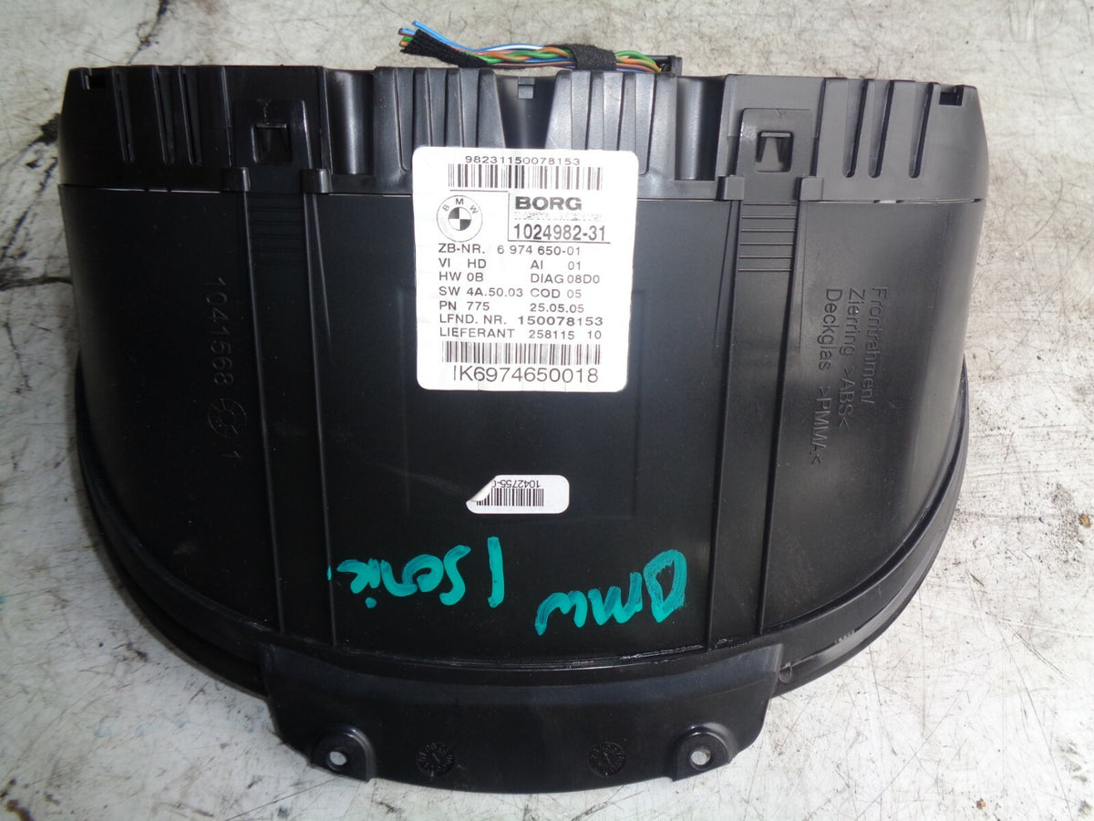 BMW 1 SERIES 120D E81 E82 E87 DIESEL INSTRUMENT CLUSTER SPEEDO CLOCKS 697465001