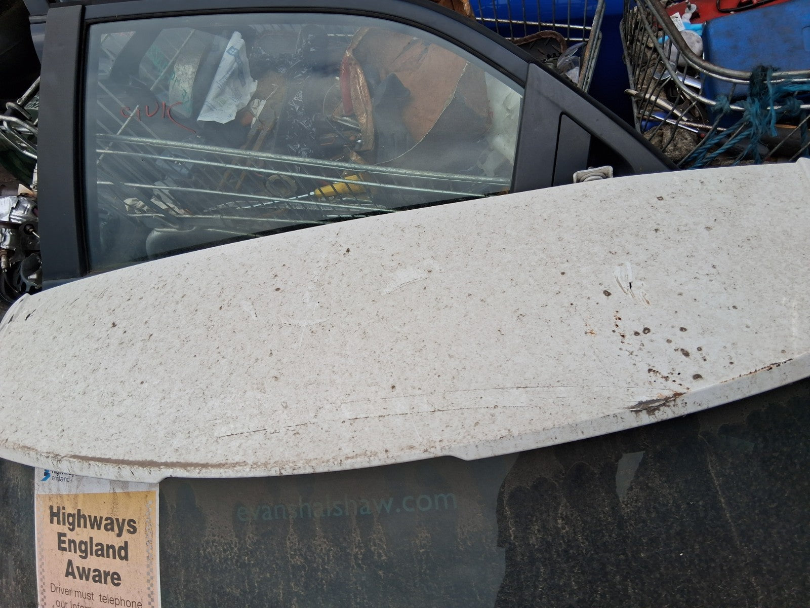 VAUXHALL CROSSLAND X 2018 REAR COMPLETE TAILGATE BOOTLID WHITE
