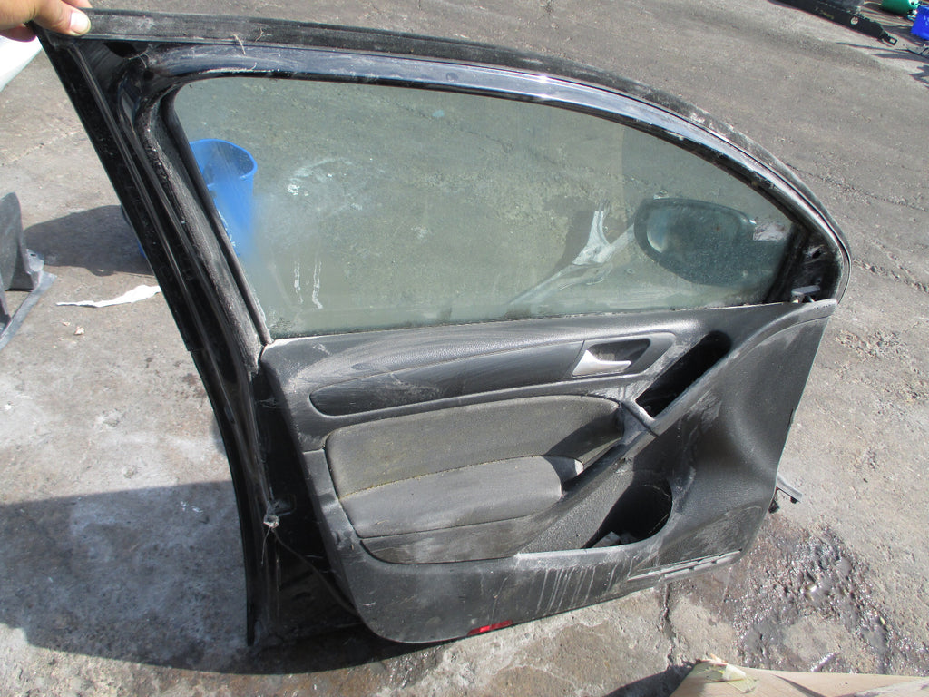 VW VOLKSWAGEN GOLF MK6 2012 NSF PASSENGER FRONT COMPLETE DOOR BLACK