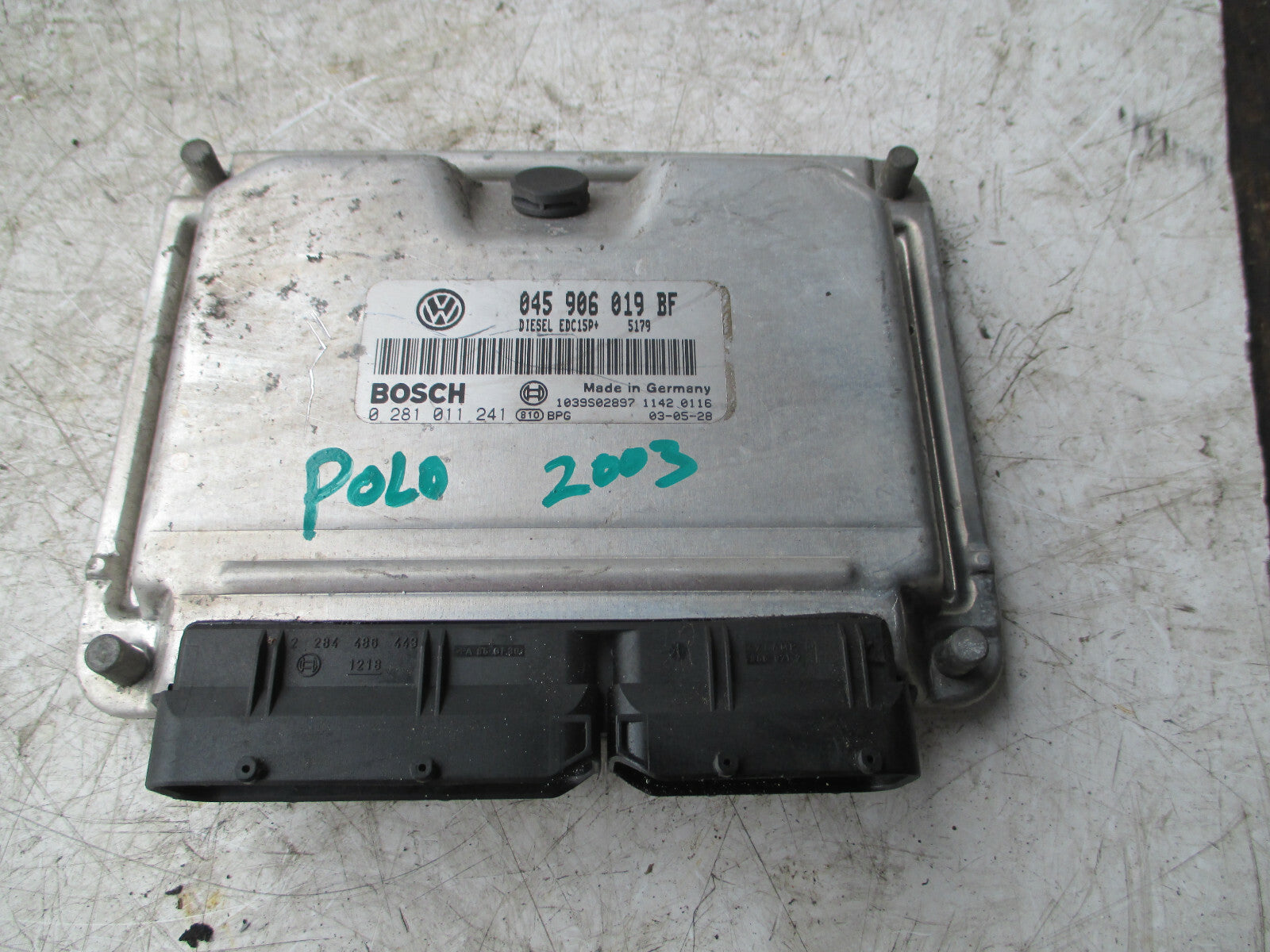 VW VOLKSWAGEN POLO 2003 1.4 DIESEL ECU ENGINE CONTROL MODULE UNIT 045906019BF