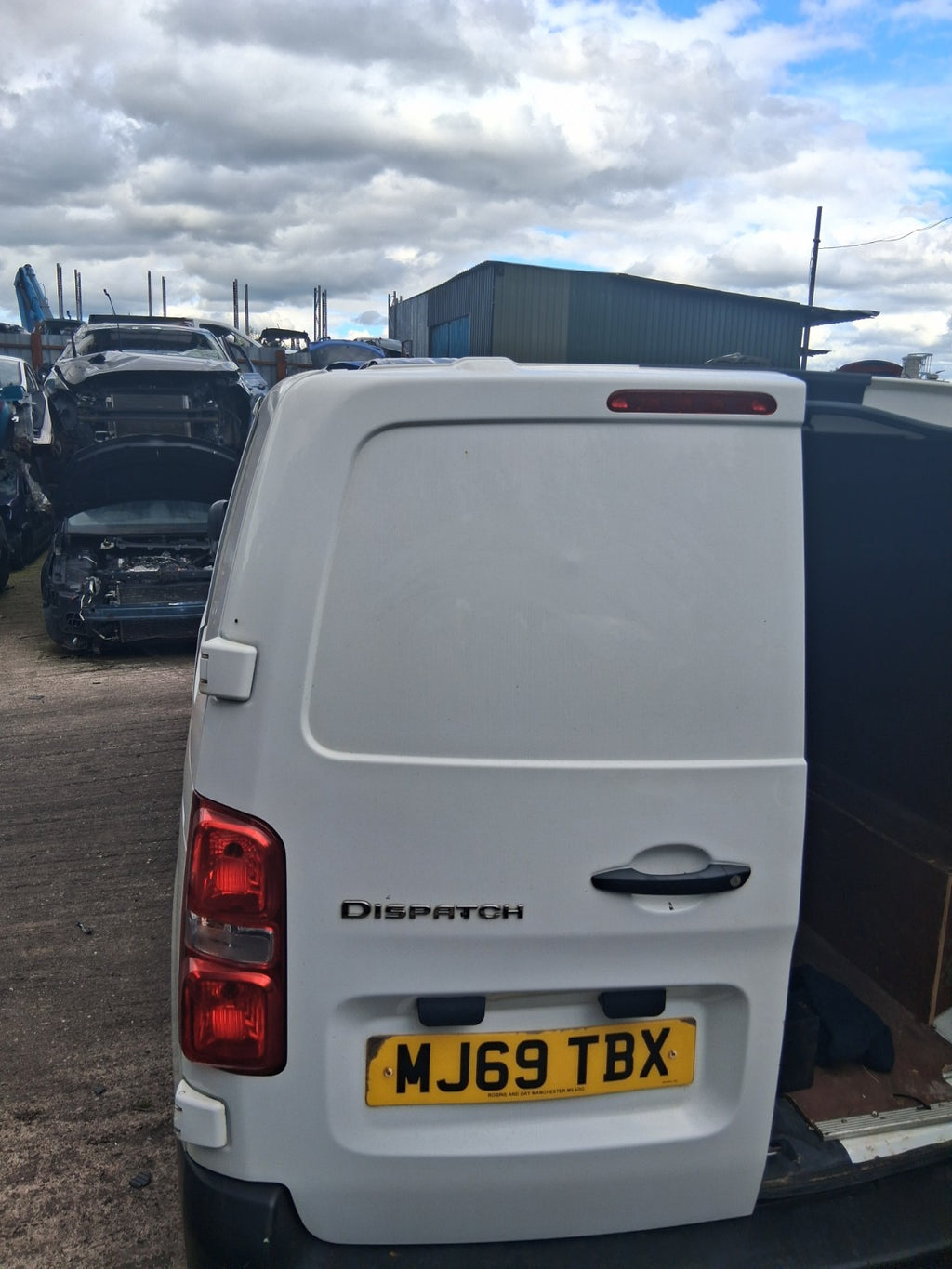 2019 CITROEN DISPATCH VIVARO MK3 NSR PASSENGER SIDE REAR COMPLETE DOOR WHITE EWP
