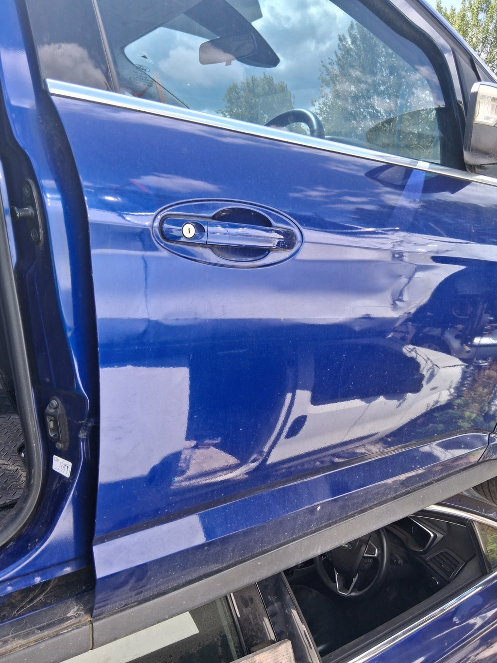 2015 FORD GRAND C MAX MK2 OSF DRIVER SIDE FRONT RIGHT BARE DOOR IMPACT BLUE HE