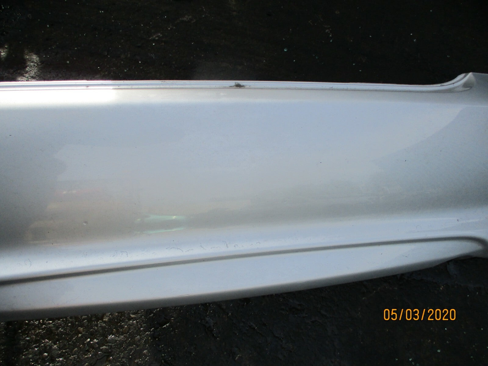 NISSAN ALMERA 2002 COMPLETE REAR BACK PLASTIC BUMPER MUD FLAP GUARD SILVER