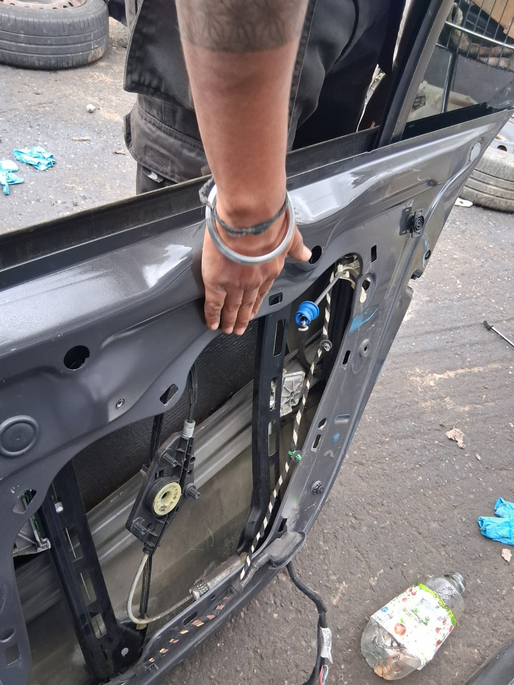 VW VOLKSWAGEN PASSAT CC 2012 OSR DRIVER SIDE REAR DOOR GREY