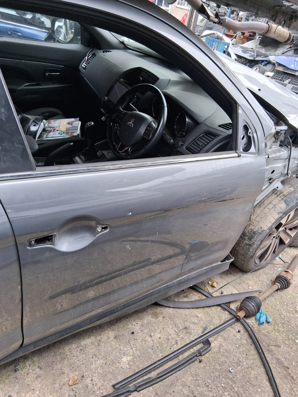 2020 MITSUBISHI ASX OSF DRIVER SIDE FRONT BARE DOOR SHELL TITANIUM GREY METALLIC