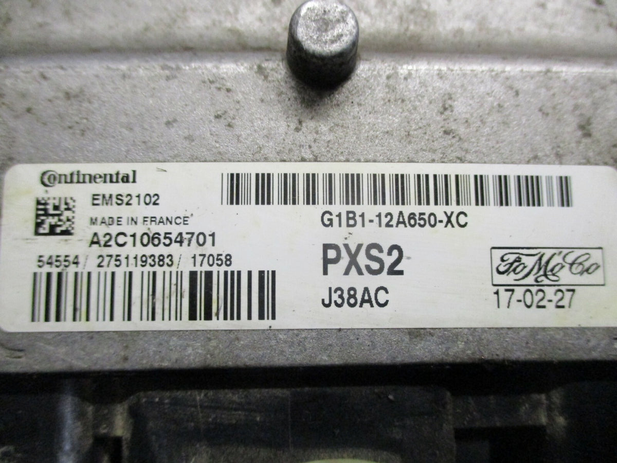 FORD FIESTA MK7 1.25 82HP 2017 ECU ENGINE CONTROL UNIT MODULE G1B1-12A650-XC