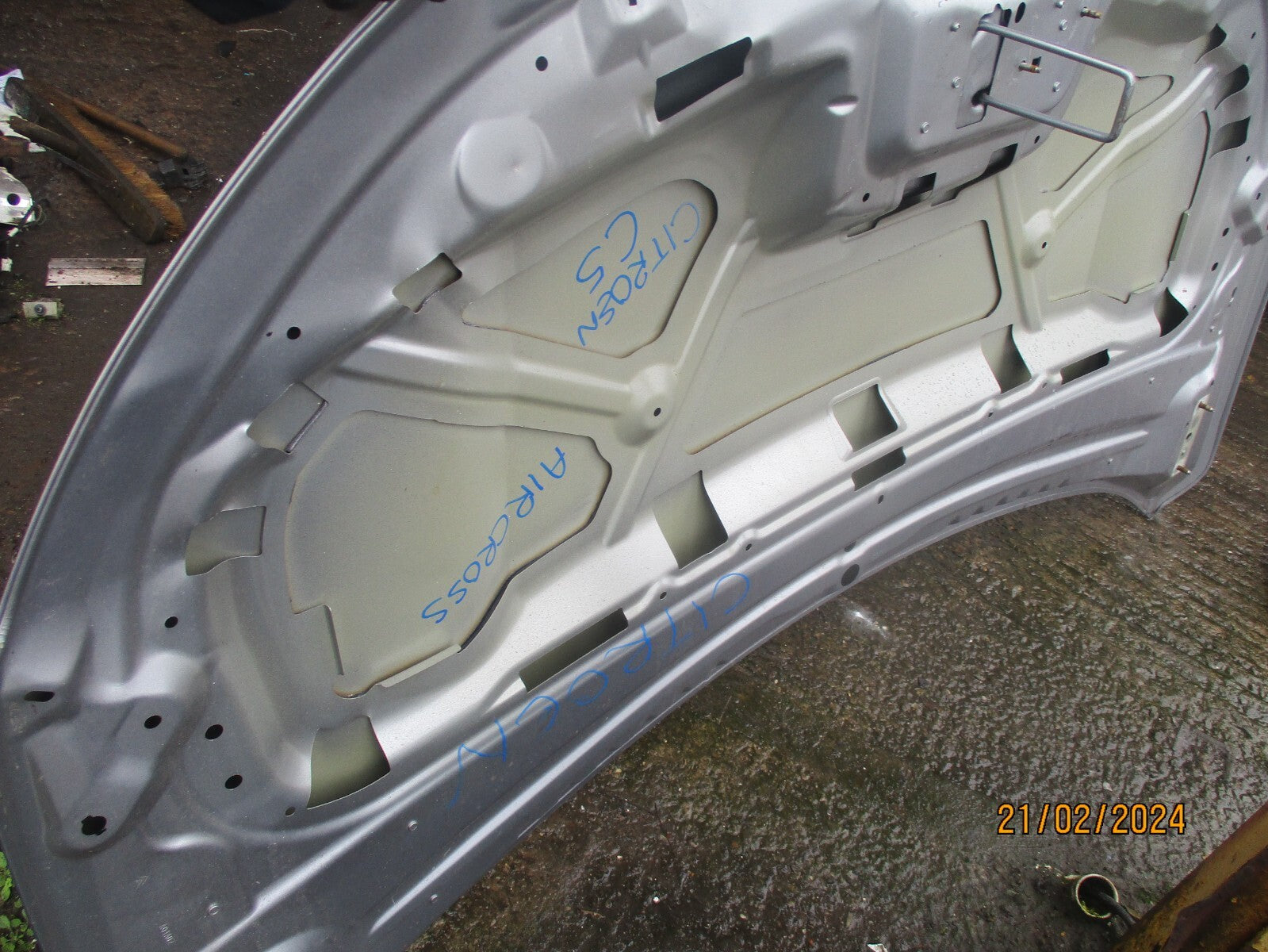CITROEN C5 AIRCROSS 2022 FRONT BONNET HOOD SILVER GREY DAMAGED
