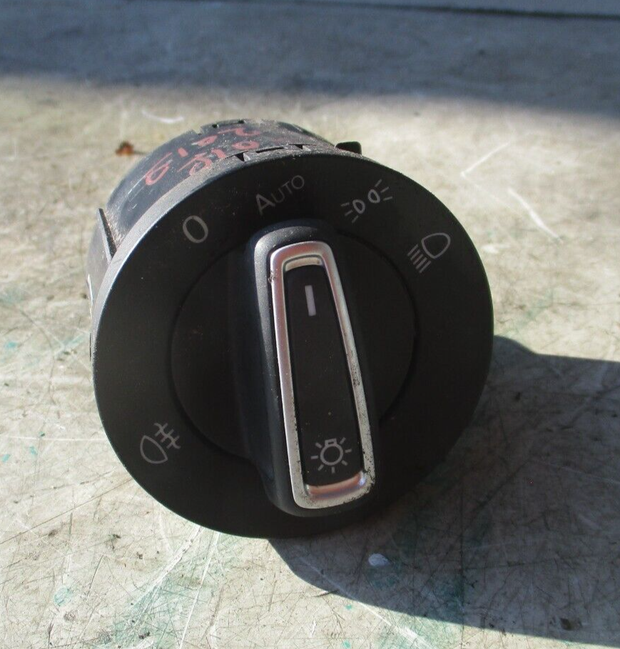 VW VOLKSWAGEN GOLF MK7 2013 HEADLIGHT LIGHT CONTROL SWITCH 5G0941431BE