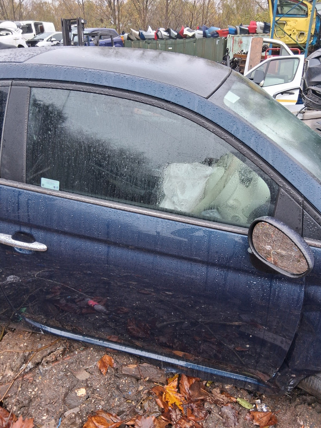 2023 FIAT 500 MHEV OSF DRIVER SIDE FRONT RIGHT BARE DOOR EPIC BLUE PEARL 687/B
