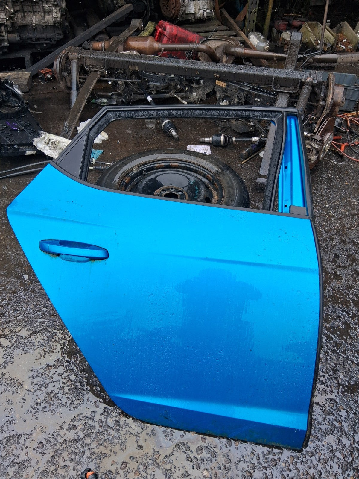 2017 SEAT LEON MK3 OSR DRIVER SIDE REAR RIGHT BARE DOOR AZUL ALOR LW5N