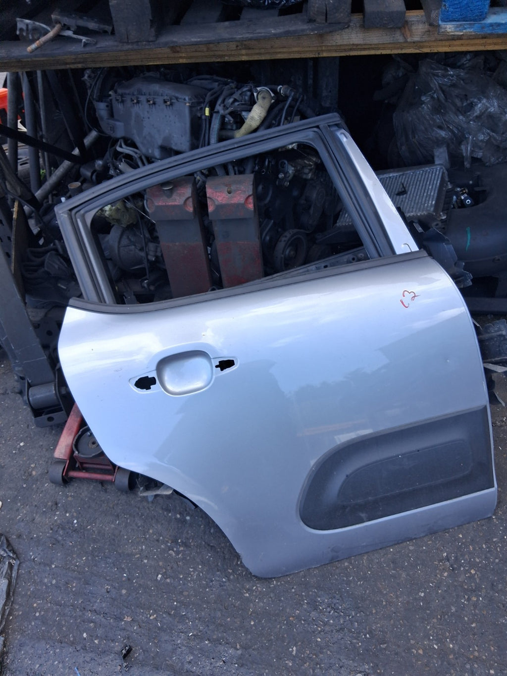 CITROEN C3 2021 MK3 HATCH OSR DRIVER SIDE REAR BARE DOOR CUMULUS GREY MET KCA