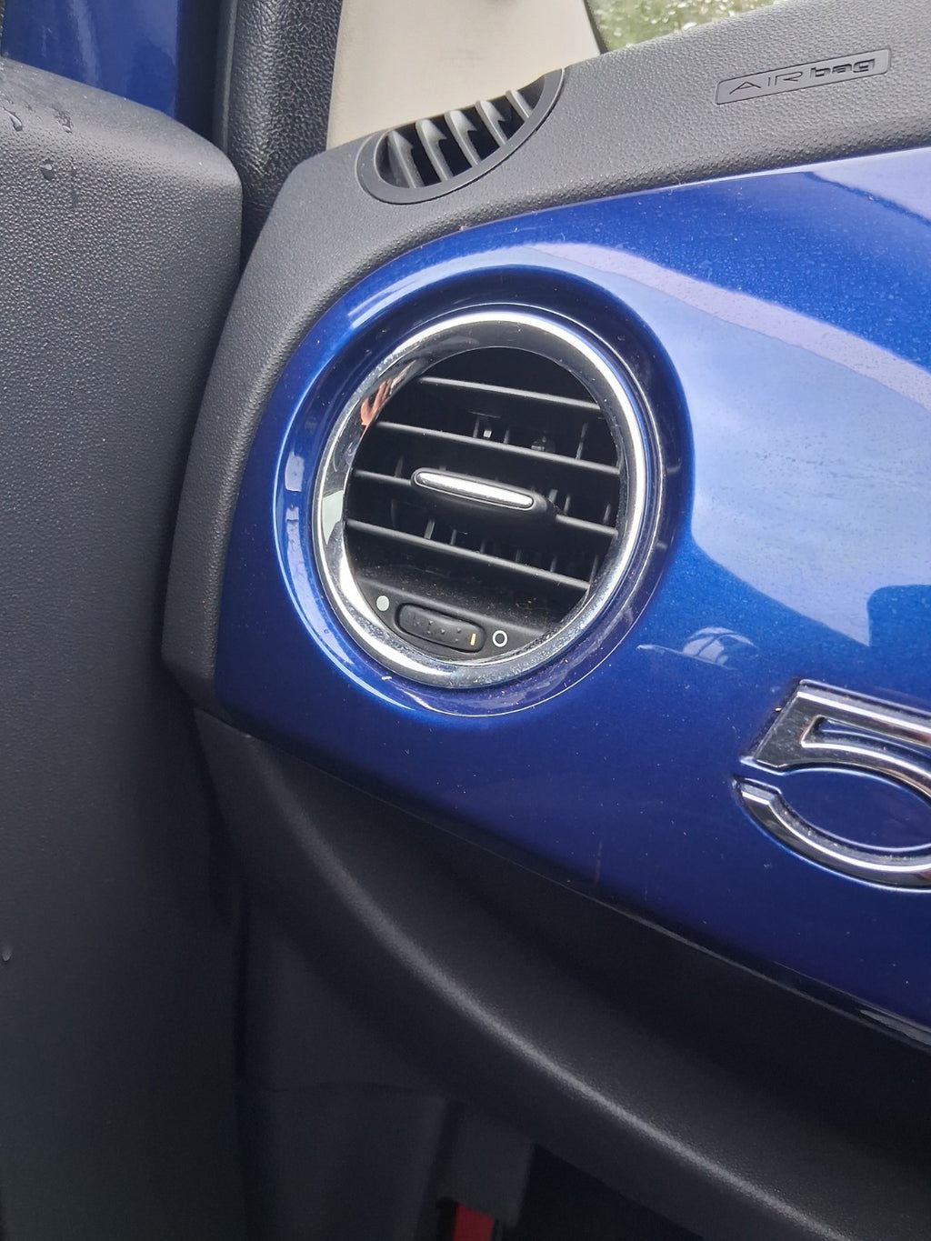 2010 FIAT 500 LOUNGE MK1 NSF PASSENGER SIDE FRONT LEFT AIR VENT