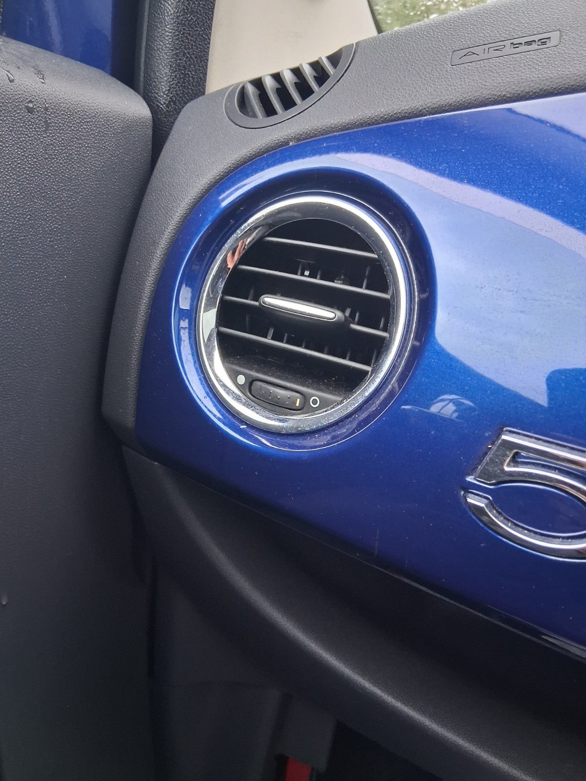2010 FIAT 500 LOUNGE MK1 NSF PASSENGER SIDE FRONT LEFT AIR VENT