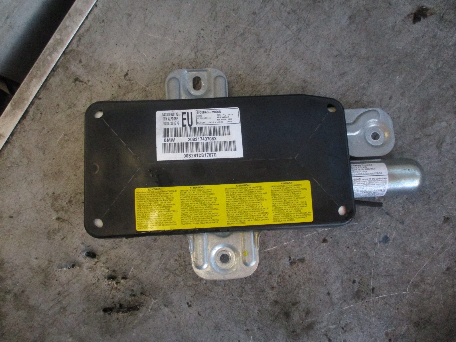BMW E46 3 SERIES NSF PASSENGER SIDE FRONT DOOR AIRBAG 30821743708