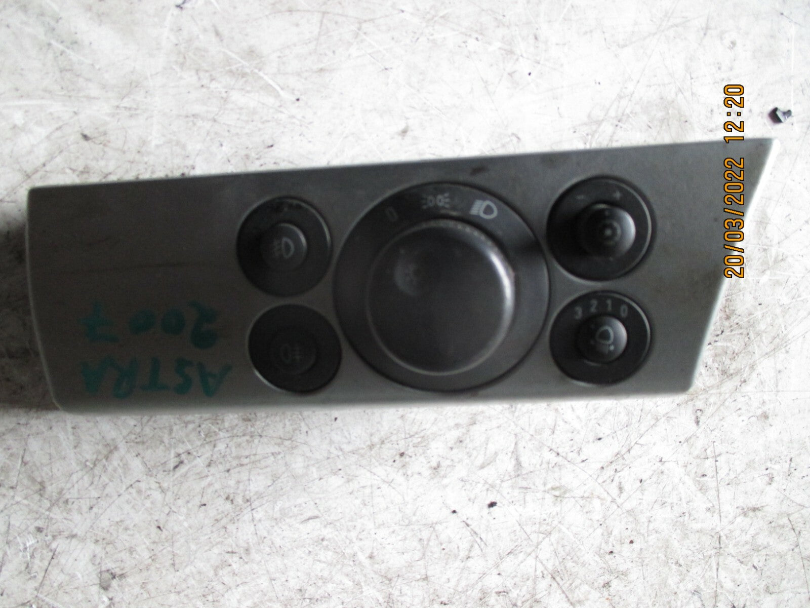 VAUXHALL ASTRA H 2007 MK5 FOG HEADLIGHT CONTROL SWITCHES 13124865