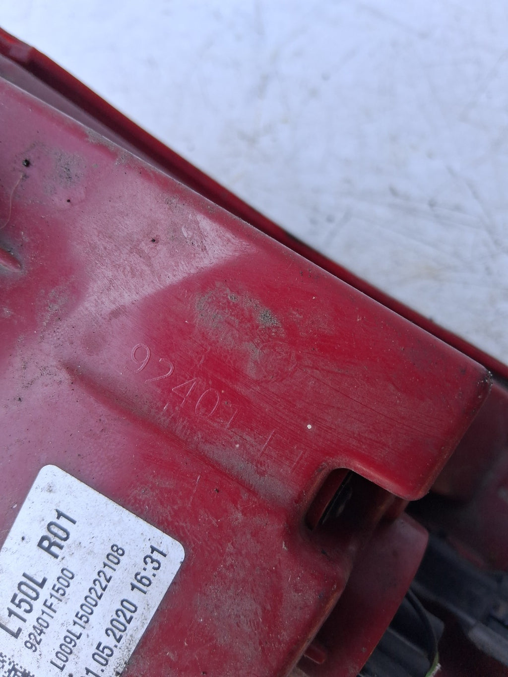 2020 KIA SPORTAGE MK4 NSR PASSENGER LEFT SIDE REAR OUTER TAIL LIGHT 92401F1500