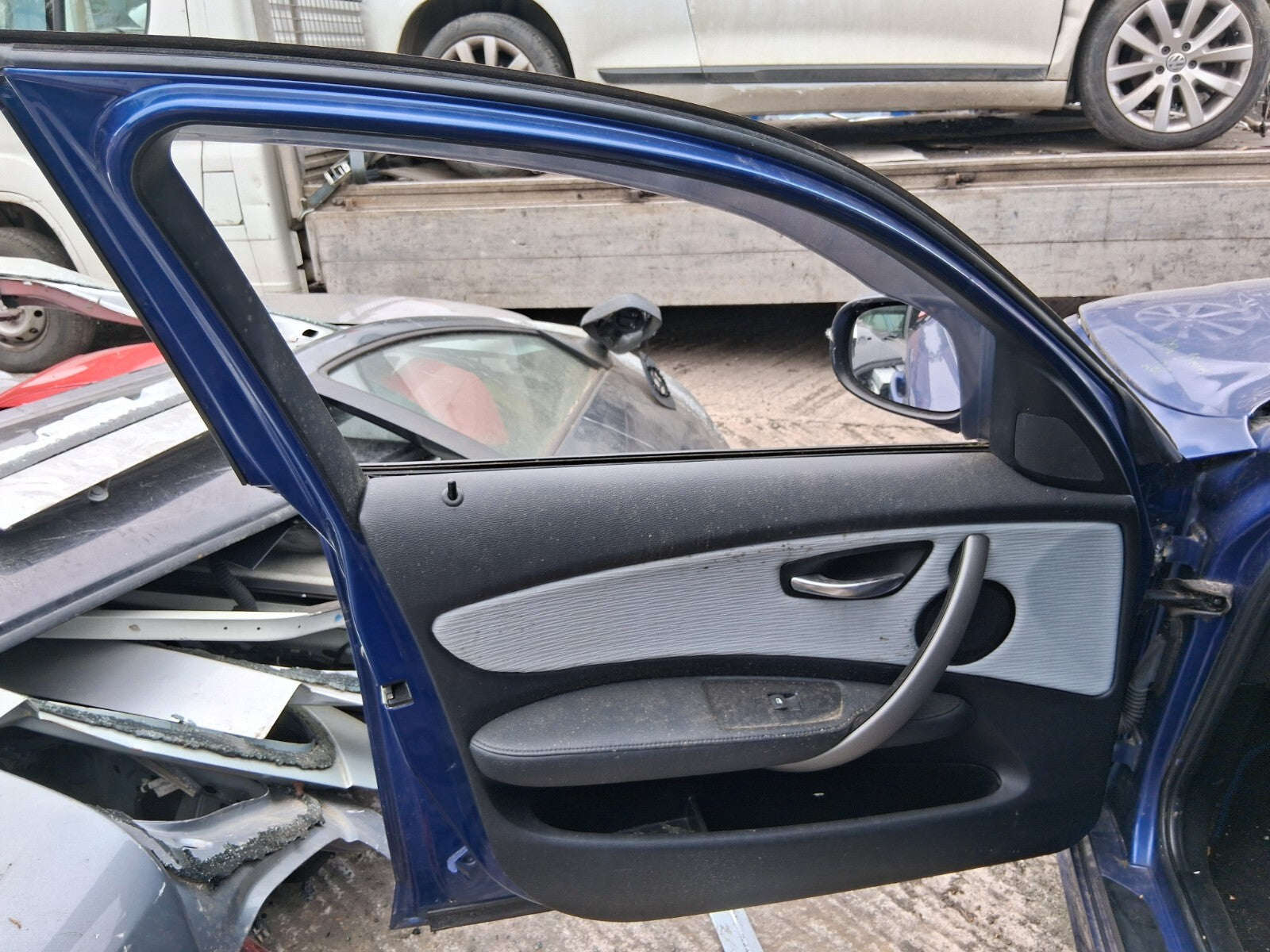 2011 BMW 1 SERIES COMPLETE NSF PASSENGER SIDE FRONT LEFT DOOR DEEP SEA BLUE A76
