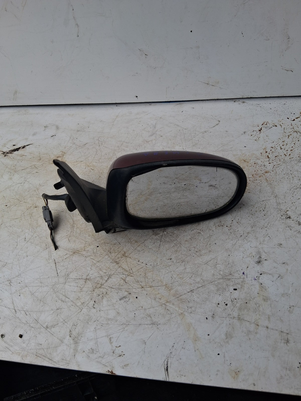 2005 NISSAN ALMERA RED OSF DRIVER RIGHT OFF SIDE WING MIRROR 015827