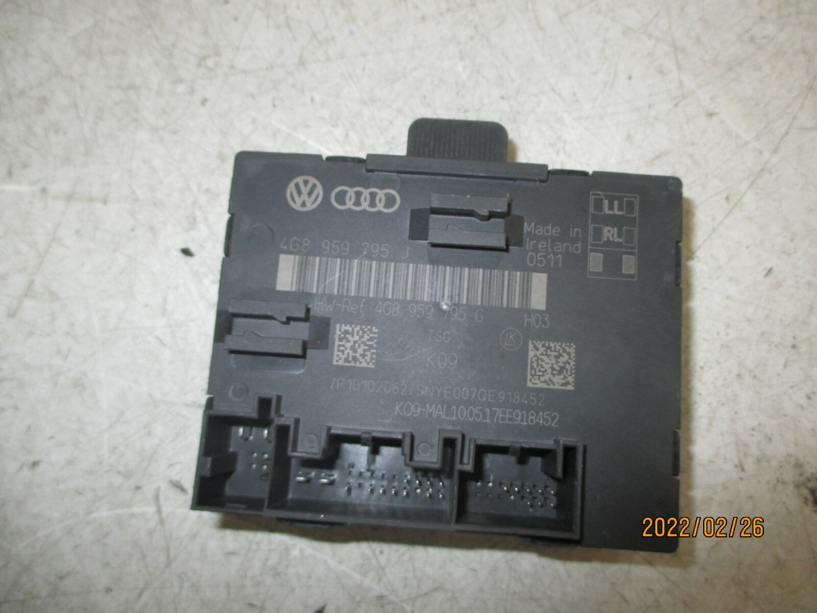 AUDI A6 2017 C7 OSR REAR DRIVER SIDE DOOR CONTROL MODULE 4G8959795