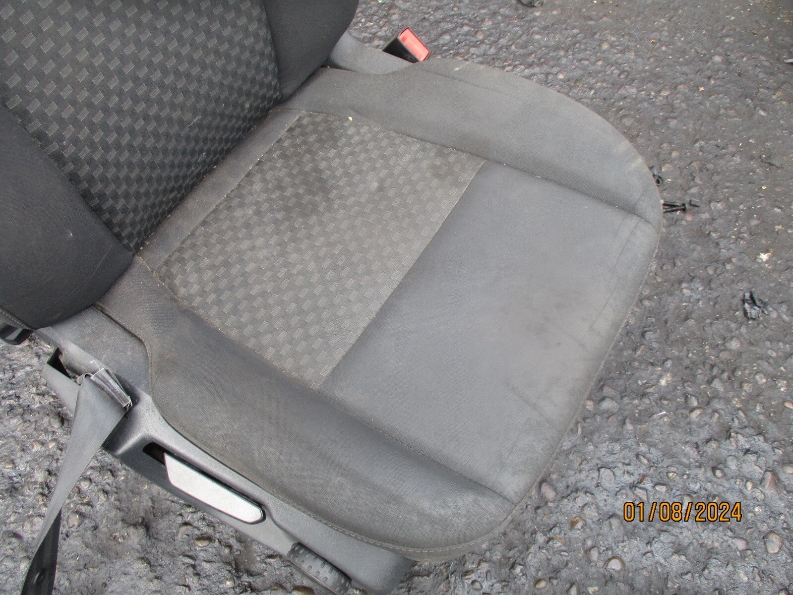 2021 FORD TRANSIT MK8 OSF DRIVER SIDE FRONT SEAT WITH ARMREST & BASE