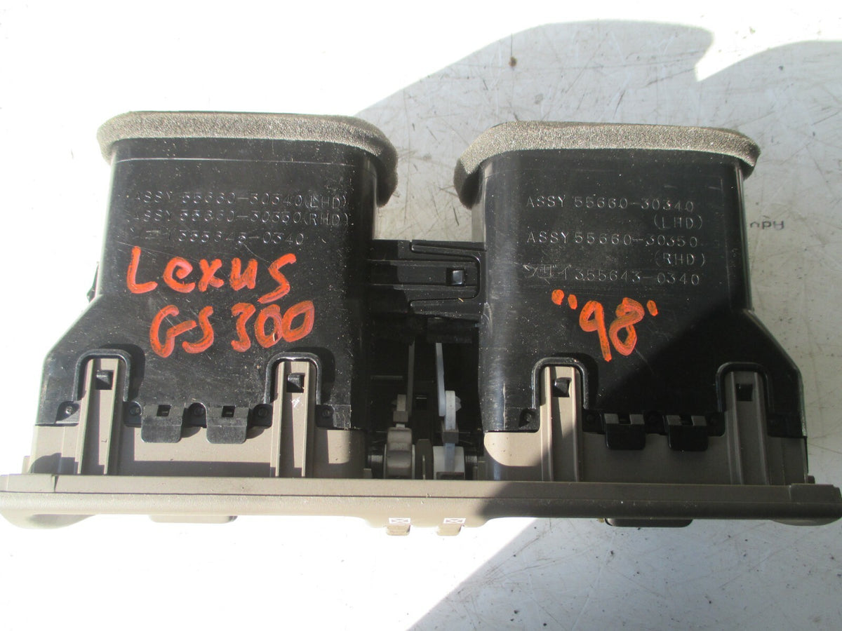 LEXUS GS300 1998 MK2 FRONT CENTRE AIR VENTS WITH CLOCK INFO DISPLAY 5566030340
