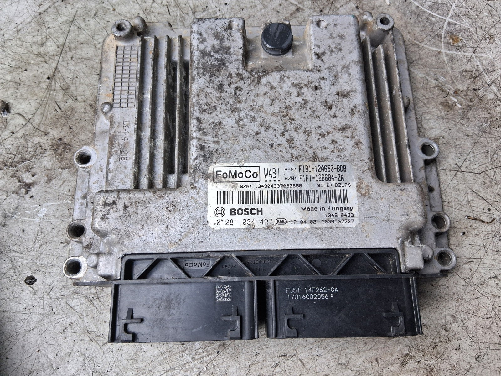 2017 FORD FIESTA MK7 ECU ENGINE CONTROL UNIT F1B112A650BDB