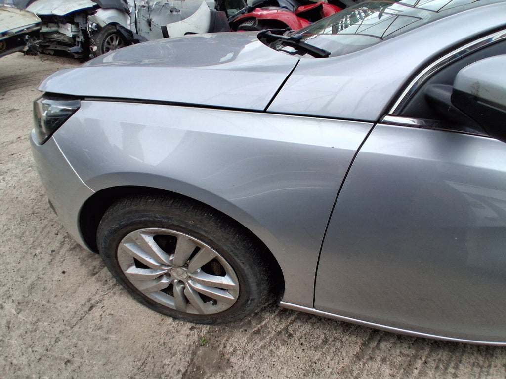 2014 PEUGEOT 308 MK2 NSF PASSENGER SIDE FRONT WING PANEL GRIS ALUMINIUM EZR