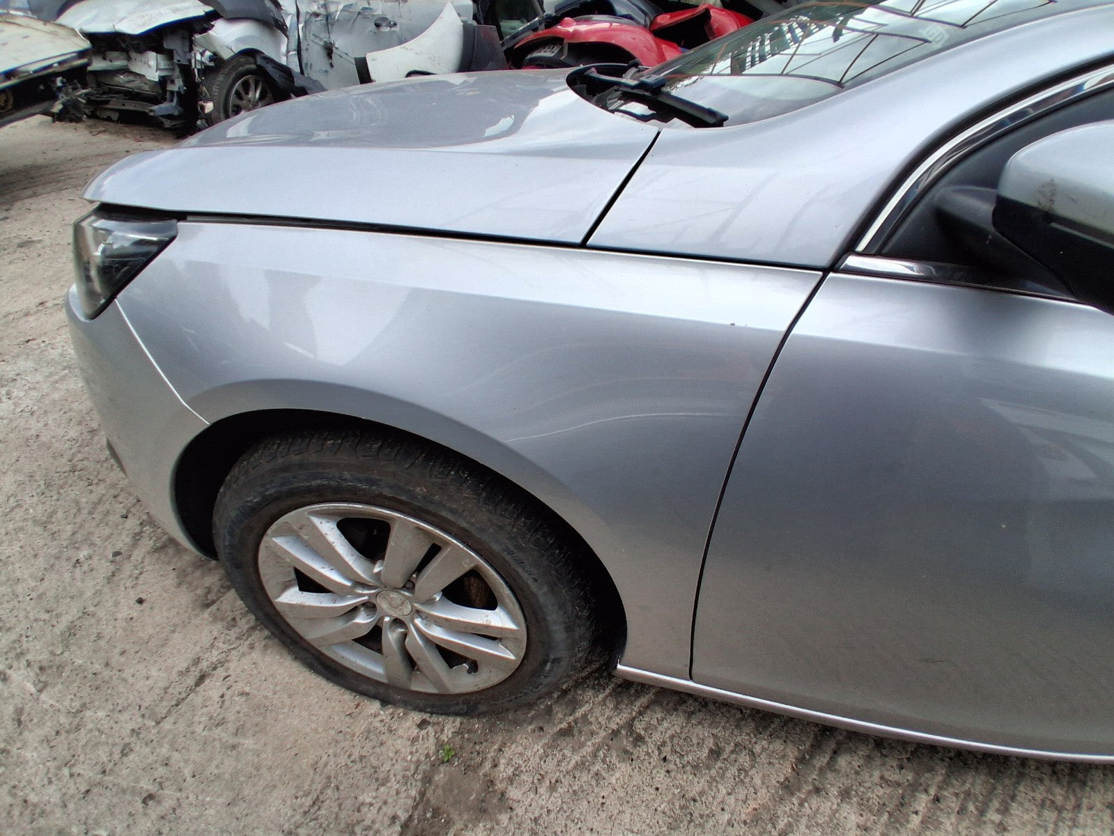 2014 PEUGEOT 308 MK2 NSF PASSENGER SIDE FRONT WING PANEL GRIS ALUMINIUM EZR