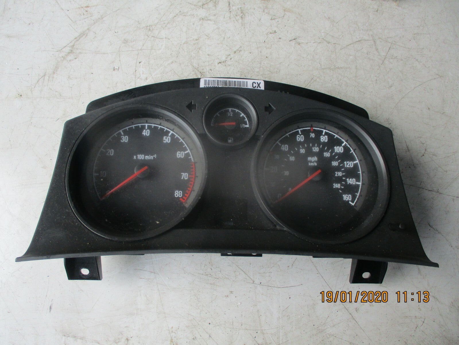 VAUXHALL ZAFIRA B 2008 CLOCKS SPEEDO INSTRUMENT CLUSTER DIALS UNIT 13267556