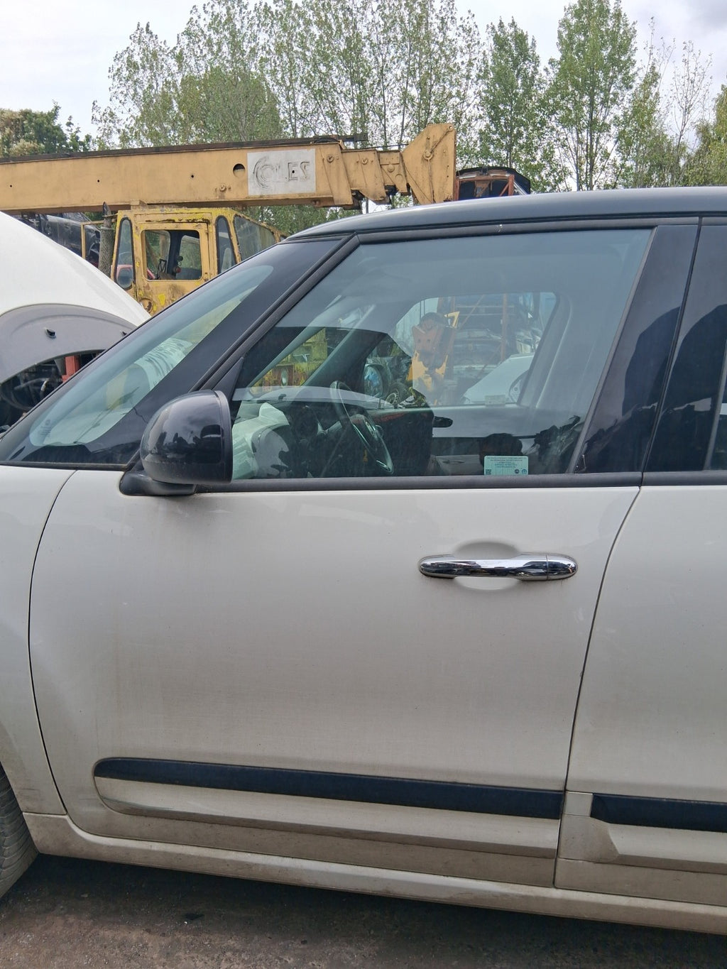 2019 FIAT 500L URBAN NS PASSENGER SIDE FRONT BARE DOOR WHITE BIANCO GELATO 934/A