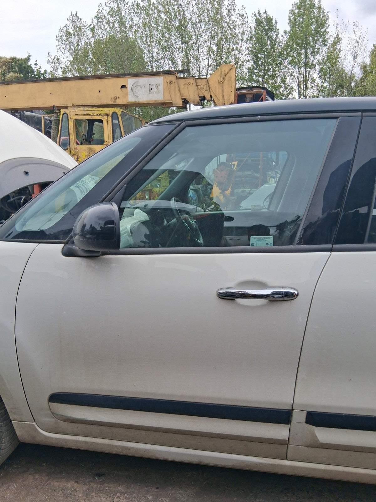 2019 FIAT 500L URBAN NS PASSENGER SIDE FRONT BARE DOOR WHITE BIANCO GELATO 934/A