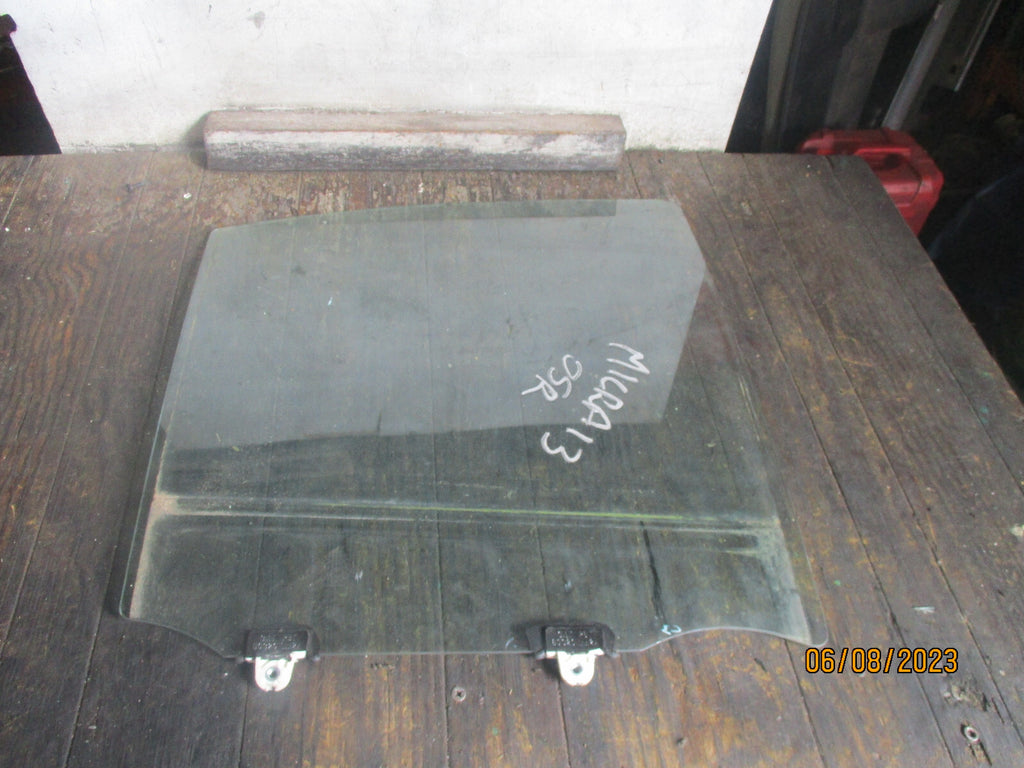 NISSAN MICRA 2013 OSR DRIVER SIDE REAR WINDOW GLASS