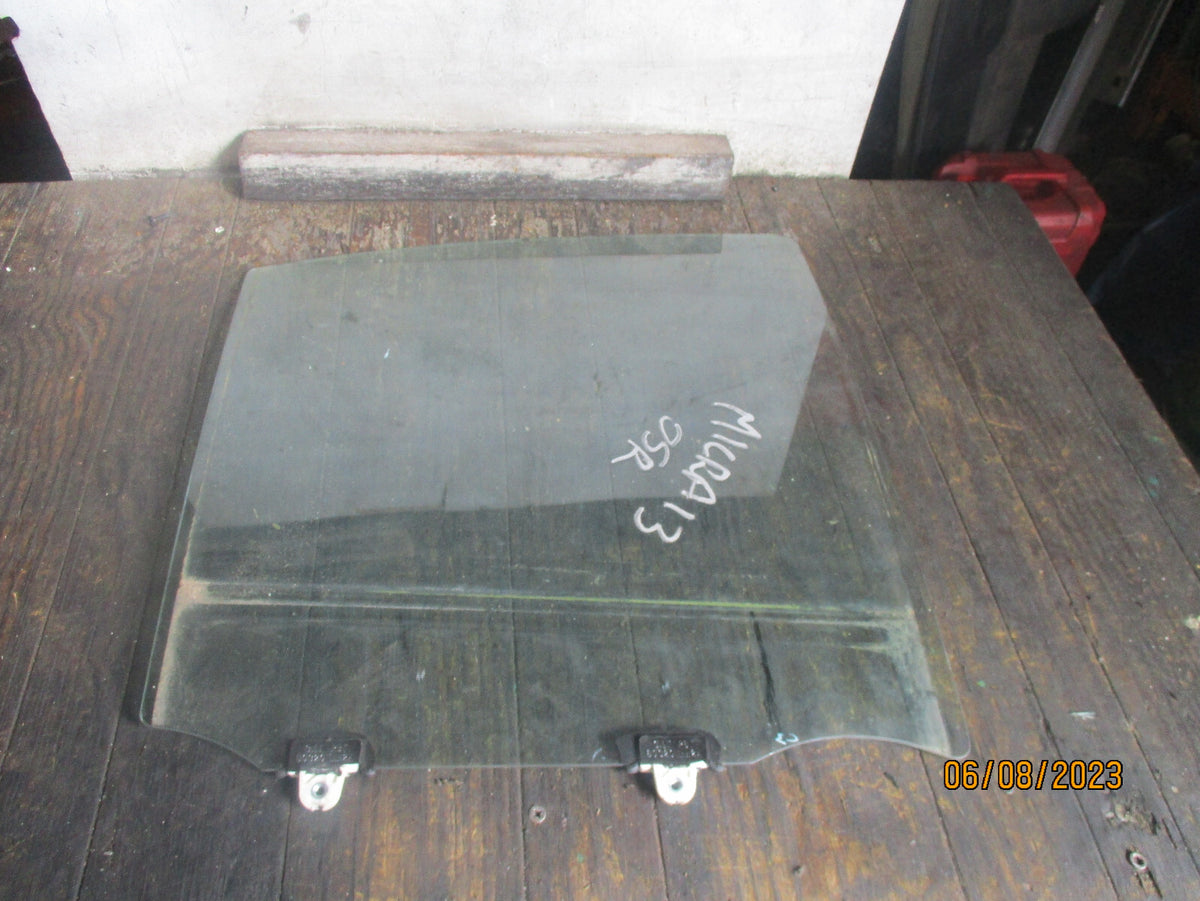 NISSAN MICRA 2013 OSR DRIVER SIDE REAR WINDOW GLASS