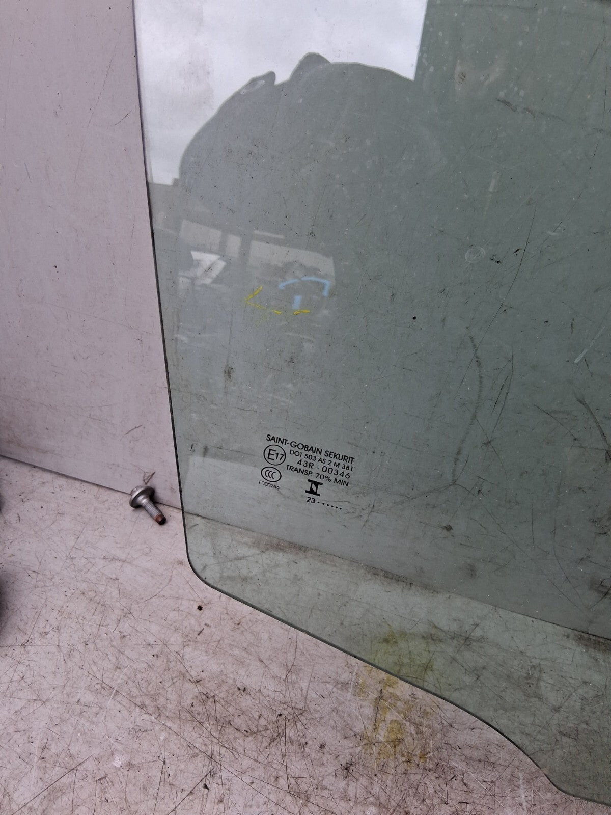 2012 NISSAN QASHQAI J10 OSF DRIVER SIDE FRONT RIGHT WINDOW GLASS 43R00346