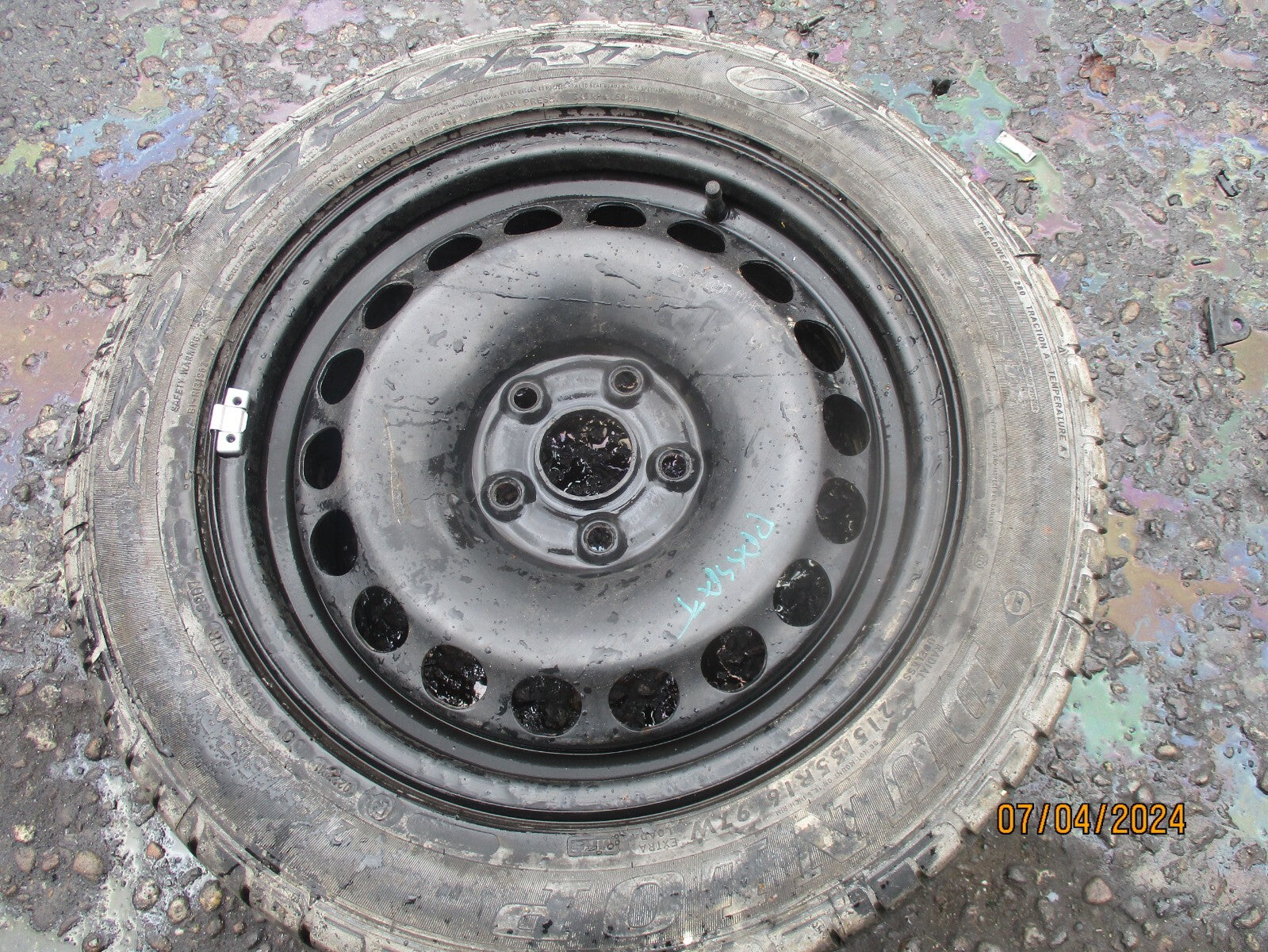 VW VOLKSWAGEN PASSAT B6 2008 16 STEEL WHEEL WITH TYRE 215/55R16