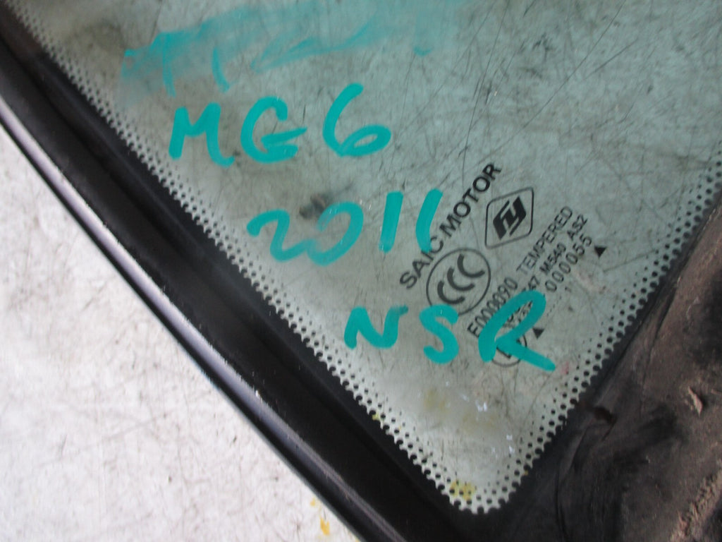 MG6 MK1 2011 5 DOOR NSR PASSENGER SIDE REAR QUARTER WINDOW GLASS