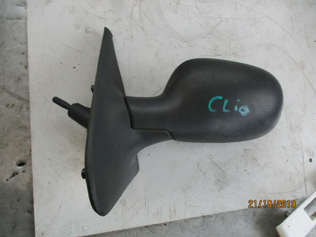 RENAULT CLIO MK2 NS PASSENGER SIDE MANUAL DOOR WING MIRROR BLACK